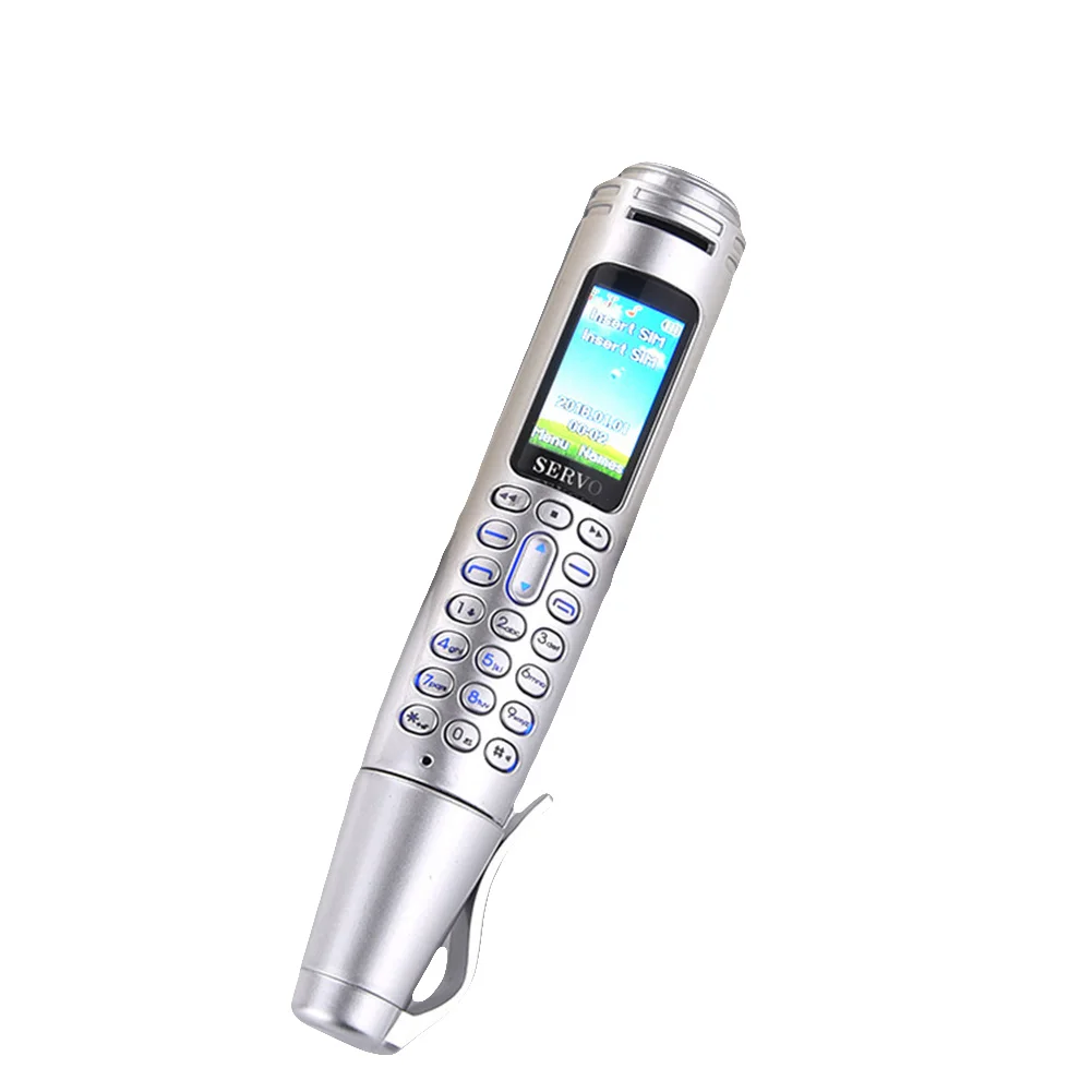Мини многофункциональный телефон Bluetooth фонарик музыка запись Dialer ручка