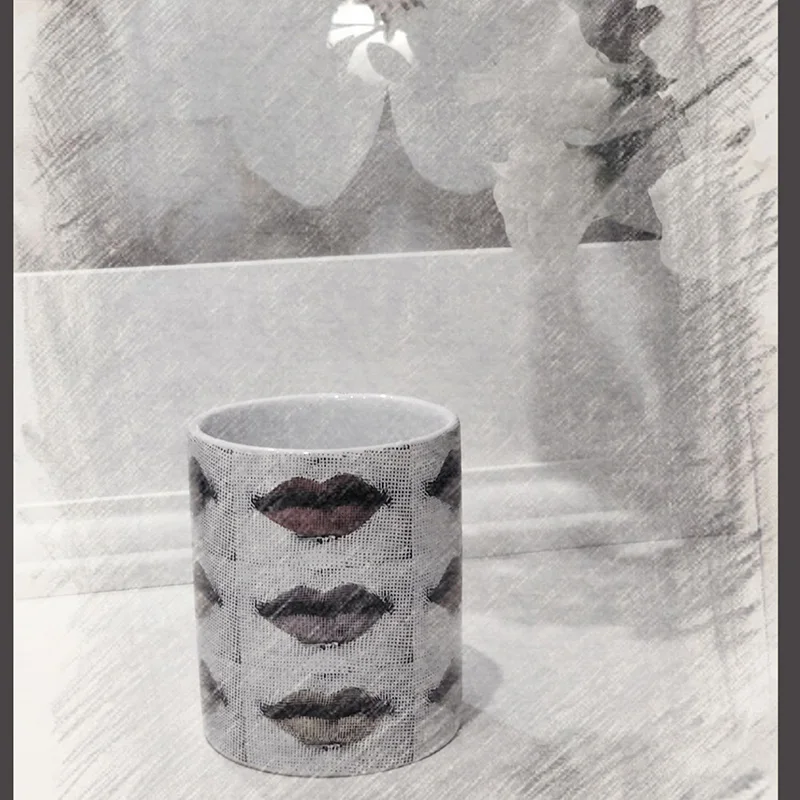 Двухсторонний подсвечник Fornasetti, канделябр, украшение для дома, изысканный керамический кувшин, чашка, цветочные горшки