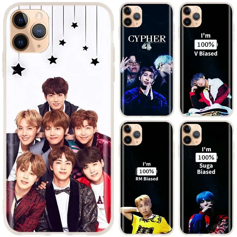 Силиконовый мягкий чехол для Apple iPhone 13 12 11 Pro X XS Max XR 6 6S 7 8 Plus Mini SE 2020 Rap RM JIMIN JIN SUGA J HOPE V