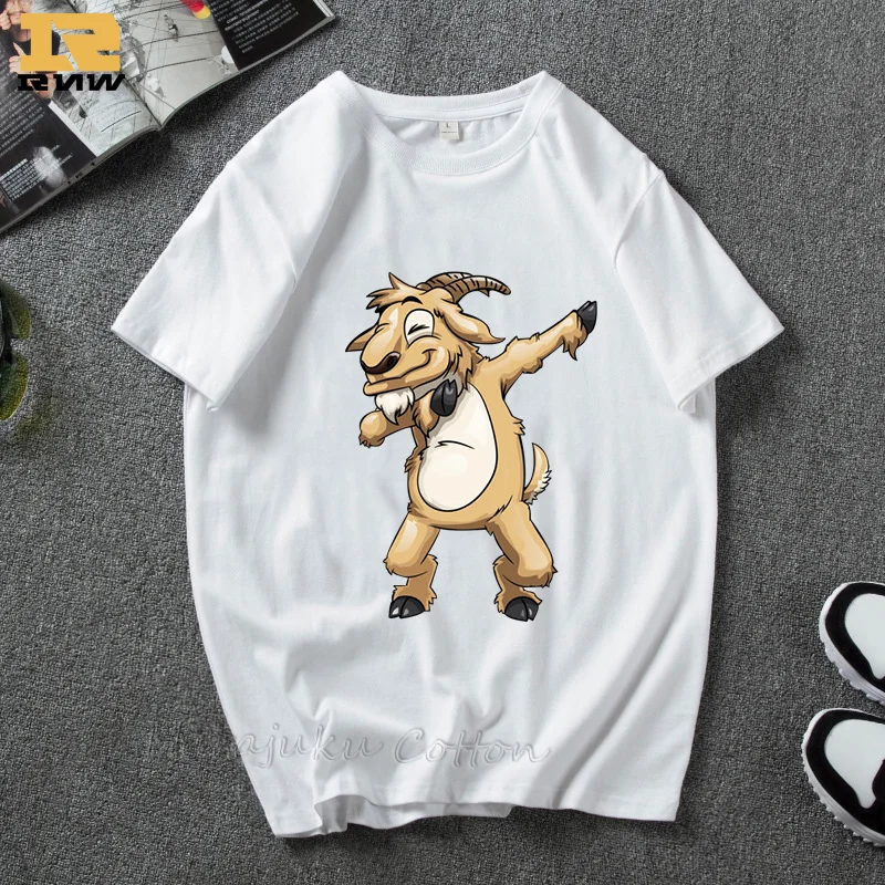 Dabbing Goat Футболка женская и мужская одежда забавная футболка для танцев с козами Harajuku модная футболка с графическим принтом Kawaii топы с принтом животных