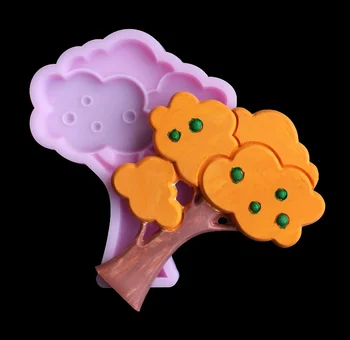 

Cartoon fruit tree silicon mold DIY, clay, Candle Fragrance, epoxy resin mold, decorative handicraft mold