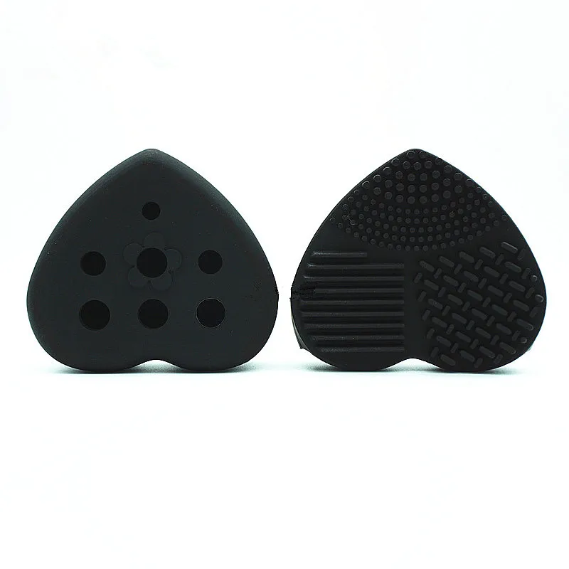 1pc Black Новинка 1 шт Силиконовые кисти для макияжа моющие, чистящие инструменты для доски косметика кисти для макияжа скруббер доска стиральная щетка для чистки инструмента - Handle Color: 1pc Black