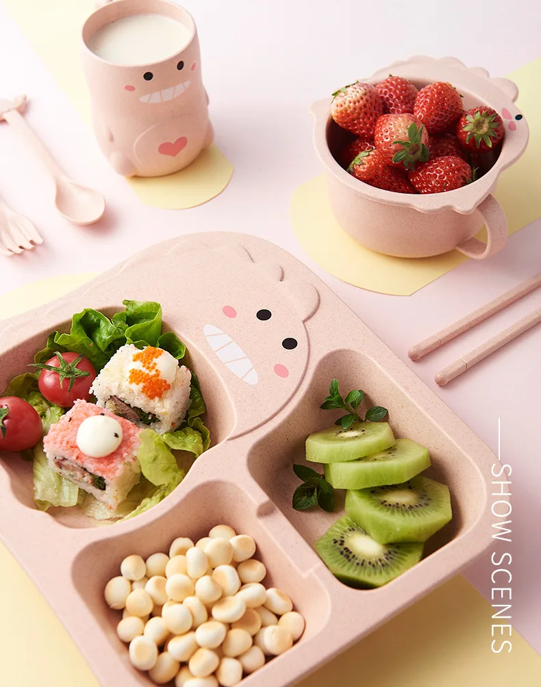 Silicone plate dinosaur silicone baby tableware children's tableware plate non-slip baby feeding bowl without BPA non-slip 14 Hb6d50cd301c6454e86aa55d328cb5b2eL
