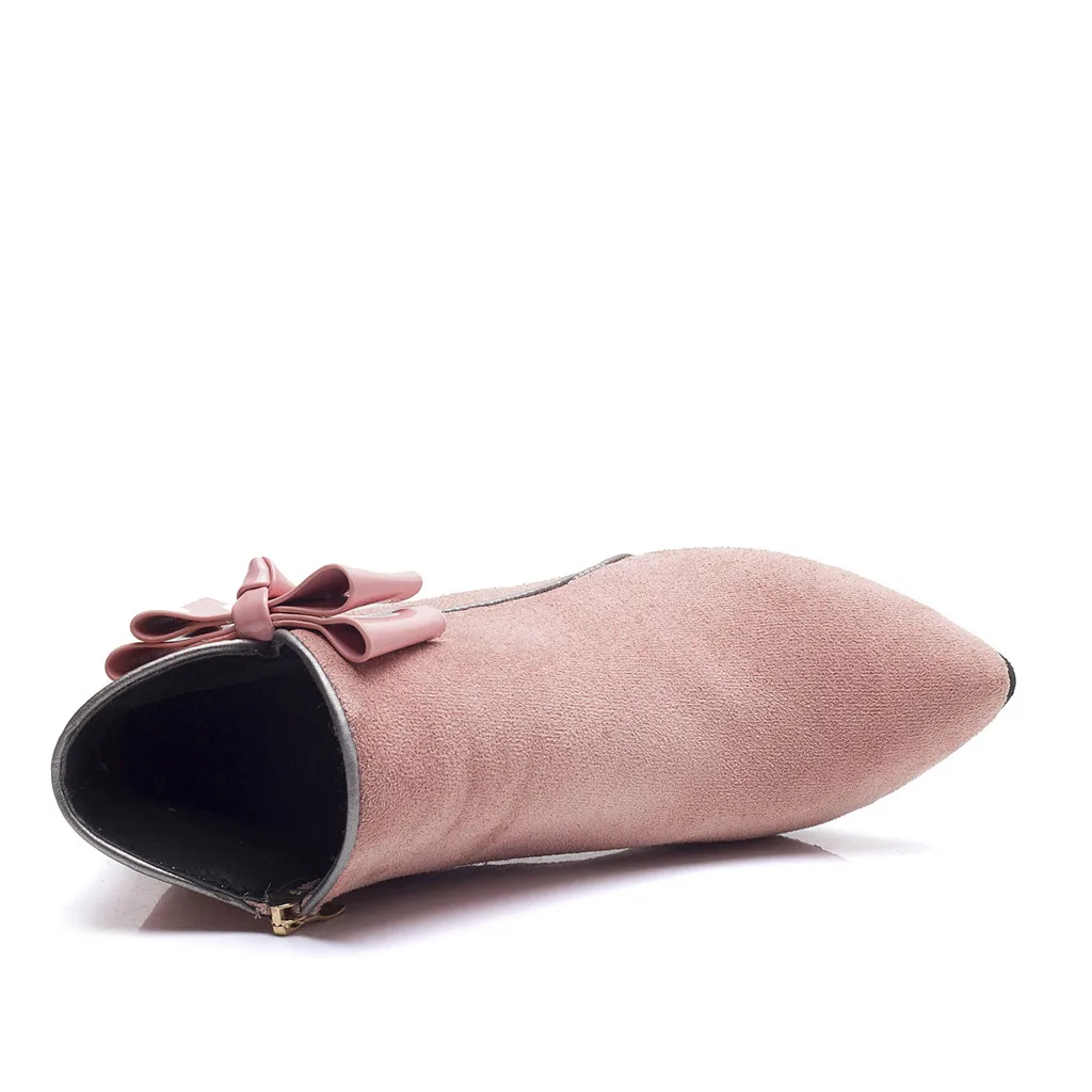 Ботинки; Новинка; сезон осень-зима; женская однотонная Байкерская обувь на молнии; ботильоны из флока на плоской подошве; дышащая удобная женская обувь; M50