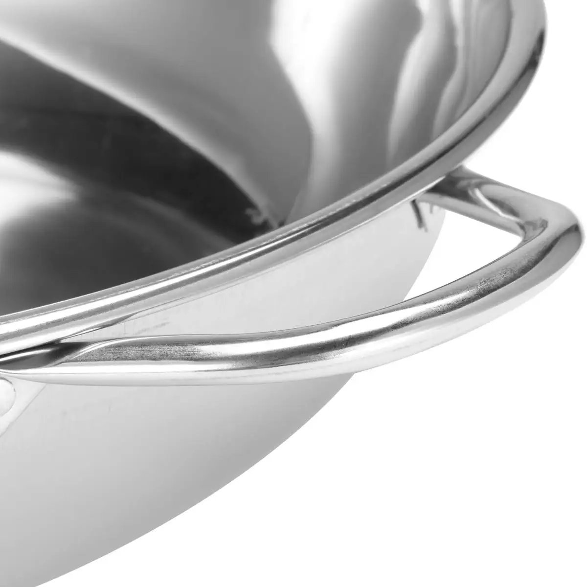 Stainless Steel Hot Pot Induction Cooker Gas Stove Compatible Pot Home Kitchen Cookware Soup Cooking Pot Without Lid 38cm