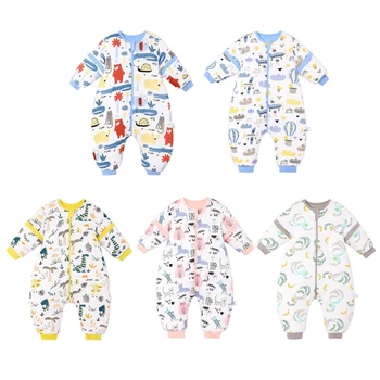 

Baby Sleeping Bag Wearable Long Sleeve Cotton Sleepwear Winter Autumn Sleepsack Jumpsuit Clothes for Toddler Kids