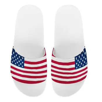 

Platform Flip Flops Men Custom Pattern Slippers American Flag Print Summer Fashion Slides Sandals Outdoor Non-Slip Beach Shoes