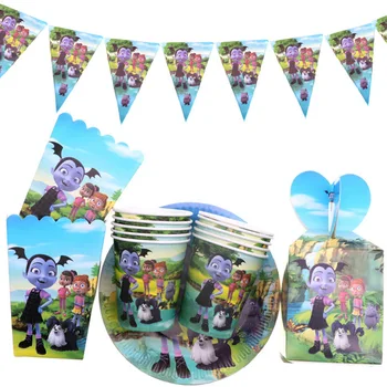 

Vampire Girl Vampirina Party Decoration Disposable Tableware Paper Cup Plate box Baby Shower Kdis Birthday Halloween Supplies