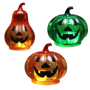 

3pcs Reusable Creative Decorative Lightweight Durable LED Lamp Halloween Props Pumpkin Lamp Family Co-worker Friends