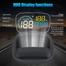 HUD – projecteur électronique automatique, affichage tête haute, OBD2, système de voiture intelligent, compteur de vitesse, alarme de température sur le pare-brise de la voiture