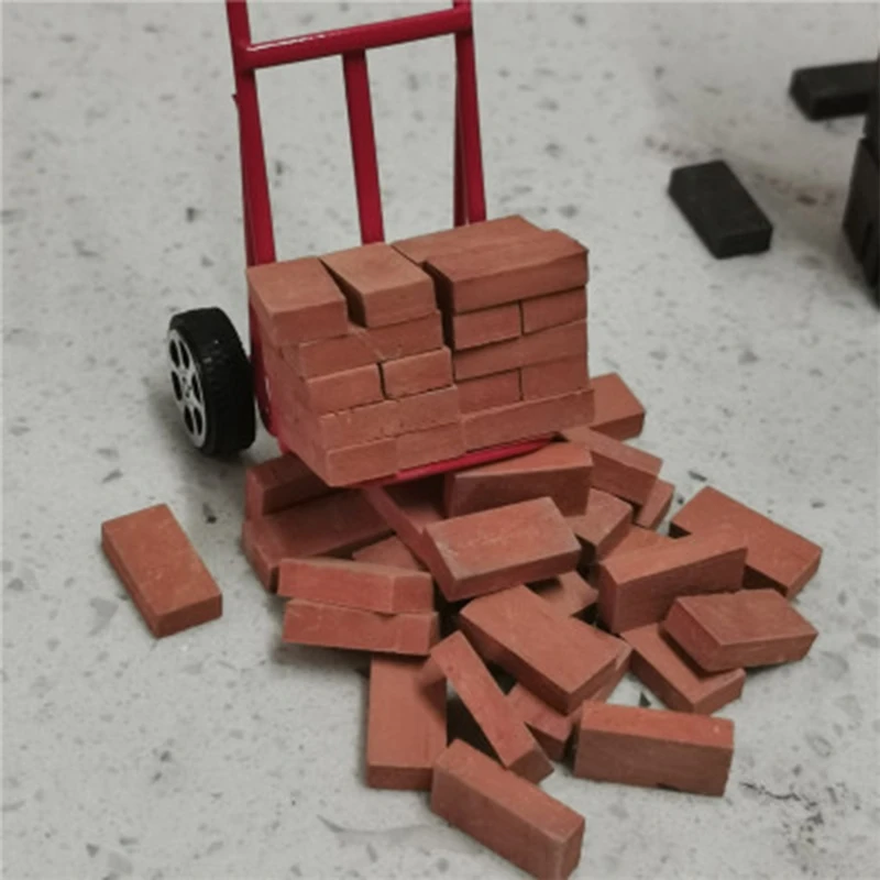 100pcs 1/16 Miniature Simulation Brick Diy Sand Table Diorama Landscape Scenery 2