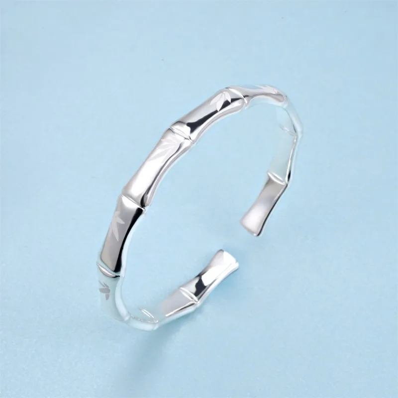 

Genuine Product 999 Sterling Silver Bracelet Women's Bamboo Adjustable Pure Silver Bamboo Joint Japanese Korean Fashion Silver B
