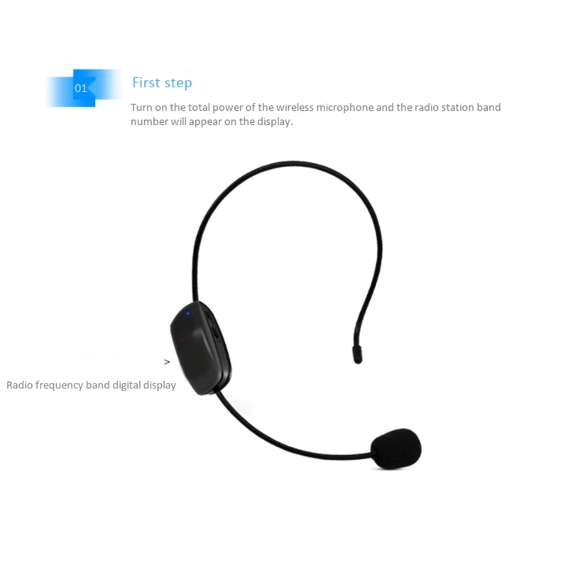  Promotion--Portable Fm Wireless Microphone Headset Head-Mounted Megaphone Radio Mic for Loudspeaker - 4000053233214
