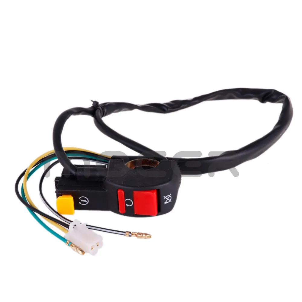 Guidão da Motocicleta Interruptor de Partida Elétrica On-off Botão Start & Stop Extinção Acessórios Reequipamento Atv 10 Guidão da motocicleta Interruptor de Partida Elétrica