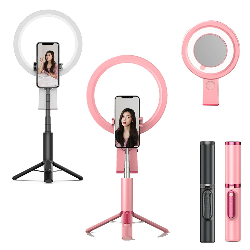 Selfie Stick Tripod with Wireless Remote Foldable Portable Extendable Telescopic with Fill Light Phone Holder for IOS Android - ANKUX Tech Co., Ltd