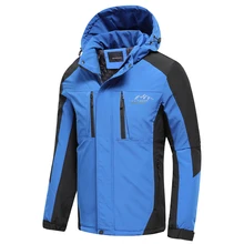 Men 2021 Spring New Brand Outdoor Vintage Thick Jacket Coat Men Autumn Fashion Patchwork Waterproof Pockets Hat Jackets