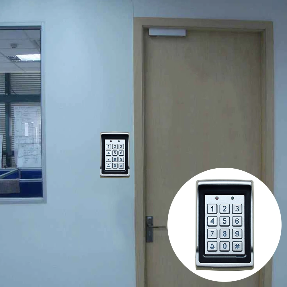 Светодиодный Подсветка цифровой Водонепроницаемый безопасности защитная карточка из вход по паролю бытовых дверной считыватель Алюминий сплав клавиатуры контроля доступа Управление