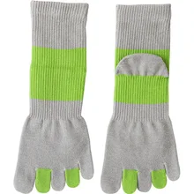 Men's Socks Thickened Sports Sub-finger Socks Full-body Pressure Effect Sport Socks Cotton Socks Mid Tube Socks Striped