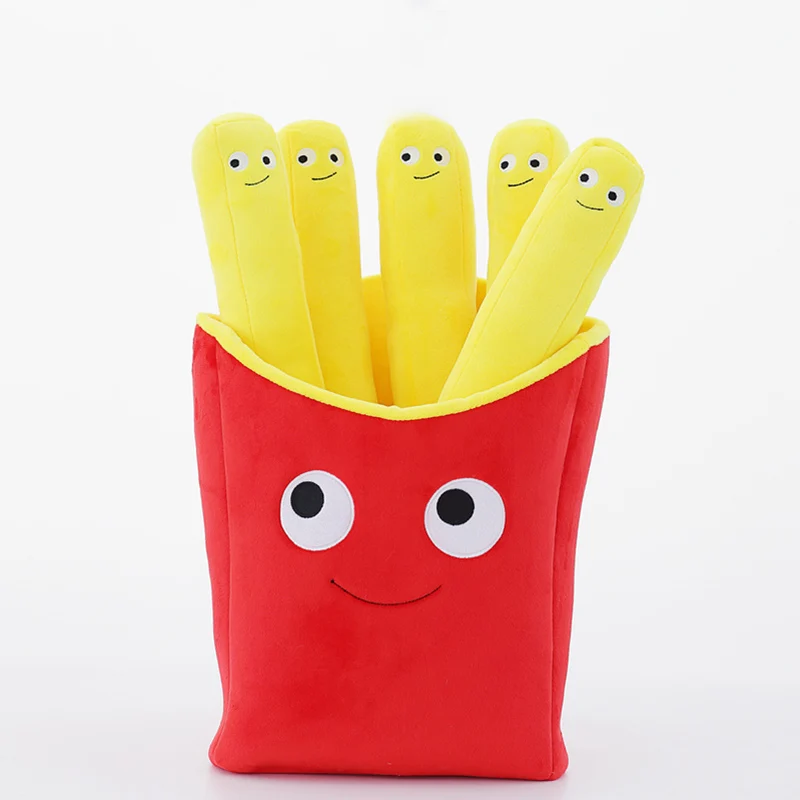 French Fries Креативная имитация фаст-фуд картофель фри подушка для пиццы плюшевая игрушка милая Подушка Kawaii мягкая супер качество детские подарки - Цвет: French Fries
