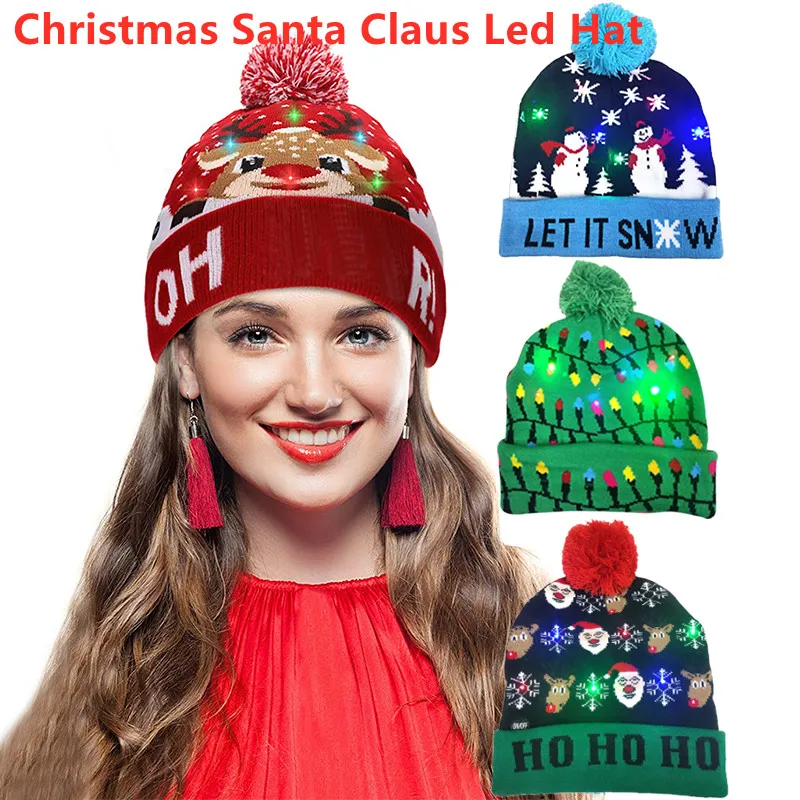 Christmas Adult Hats Sweater Santa Elk 