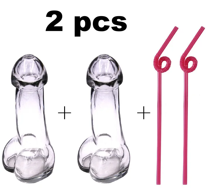 Vicces Érdekes Kreatív Boros Üveg Csésze Nemi Fasz Pénisz Palack Átlátszó Koktélpoharak Otthoni Bár Ktv Parti Dekoráció - Image 5