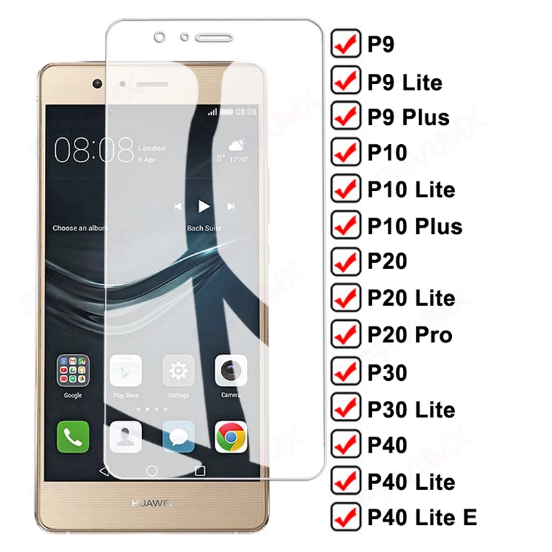 Закаленное защитное стекло 9D для Huawei P9 Lite 2017 P10 Plus P20 Pro P30 P40 E | Мобильные телефоны и