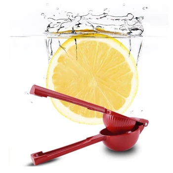 

Lemon Squeezer Lime Orange Manual Juicer Citrus Press Heavy Duty Aluminum Handheld Red