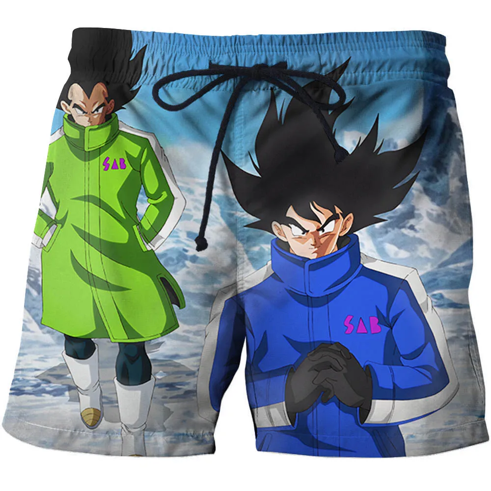Мужские пляжные шорты с принтом аниме Dragon Ball летние забавным дизайном | Отзывы и видеообзор