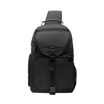 

Professional Camera Bag Personal Design Wear-Resisting Photograpy Sling Bag Waterproof for Most DSLR(Black)
