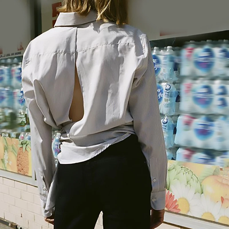 European Fashion Pleat Blouses 2019 Autumn New