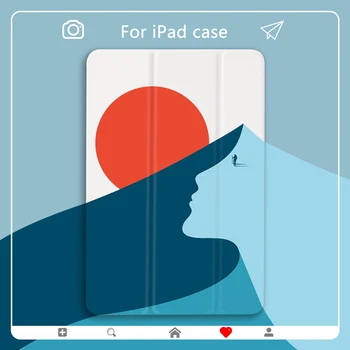 

10.2 pro 7th generation case Art Painting Sunset for ipad pro 11 case 2020 PU Leather Hard Back Cover For ipad mini 2 case