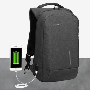 

Super high quality backpack usb charging port with mobile phone suction cup 15.6-inch laptop bag fashion leisure travel bag