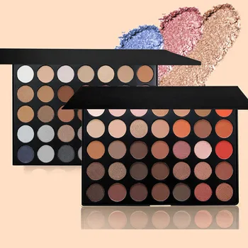 

35 Color Eyeshadow Pallete Warm Color Smoky Makeup Palette Matte Multicolor Eyeshadow Palette Lasting Professional Highlighter