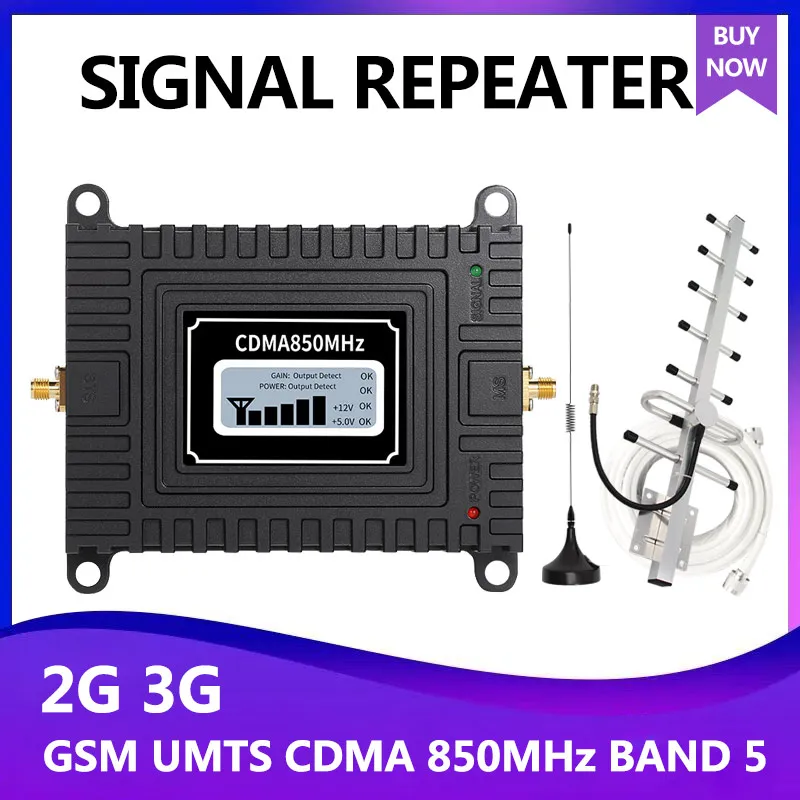 

Signal Booster 850mhz mini 2G/3G Repeater kit Band 5 repetidor CDMA 850 mhz Celular Cell Phone Signal Amplificador Enhancer