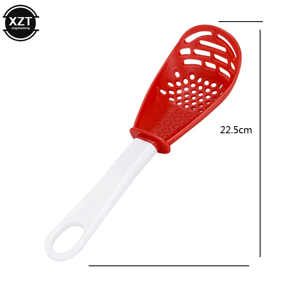 Multifunctional Filter Colander Household Kitchen Grinding Spoon Grinding Ginger Garlic Press Silicone Egg White Separator 1Pcs
