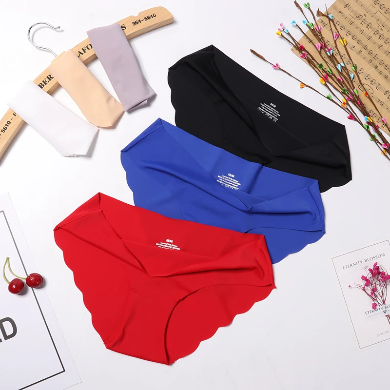 style 3 3 шт./лот, бесшовные трусики, комплект нижнего белья, женское комфортное нижнее белье, одноцветные хлопковые трусики со средней талией, женские трусы, нижнее белье - Цвет: style 3