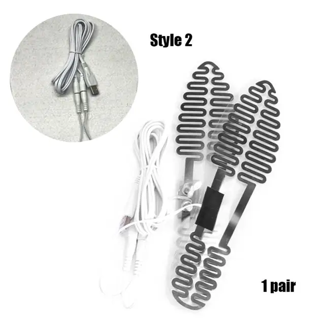 4D Stretch Breathable Deodorant 5V USB Heating Element Shoes Insoles 6.5*23CM Winter Outdoor Sports Ski Shoes for Men and Women 1pc usb interface