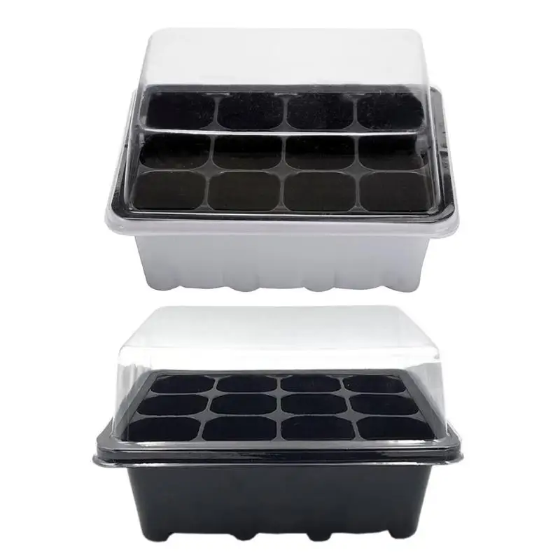 

1/5pcs Plastic Nursery Pots Planting Seed Tray Kit Plant Germination Box with Dome and Base Garden Grow Box Gardening Supplies
