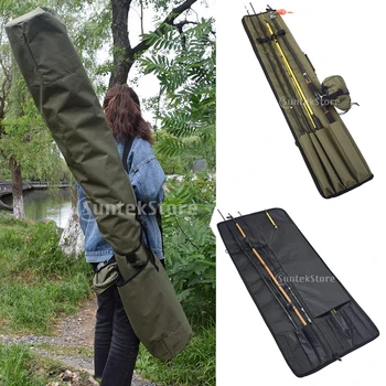 

Portable Oxford Fishing Bag Fishing Rod Case Storage Carrier Tackle Bag Case for Fisherman
