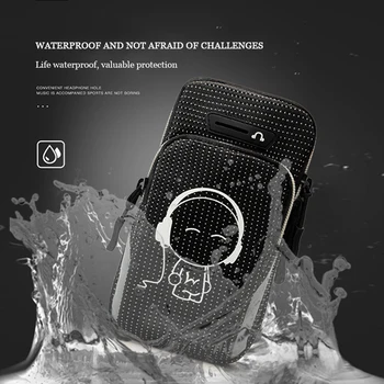 

Outdoor Sport Package High Capacity Lightweight Simple Running Unisex Arm Bag For Phone Money Key With Headset Hole Waterproof