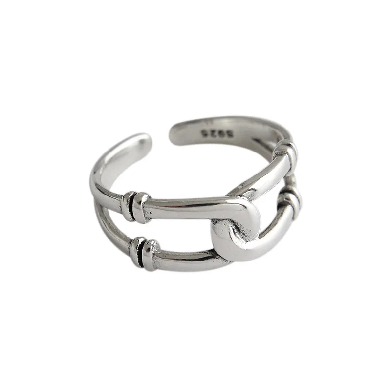 LouLeur, 925 пробы, серебряные кольца с крестом, высокое качество, морозный стиль, открытые серебряные кольца для женщин, новая мода, хорошее ювелирное изделие, Летние подарки