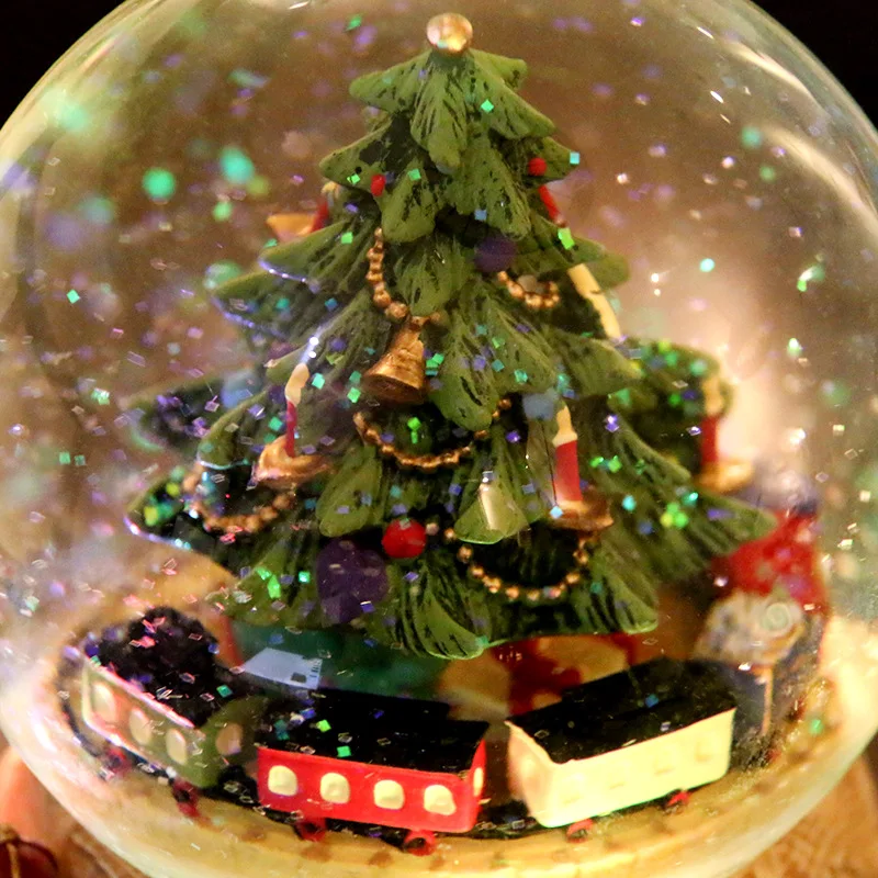Рождественские снежные шары Санта Музыкальная шкатулка с танцующими снежинками Санта Клаус хрустальный шар на Рождество год подарки на день рождения