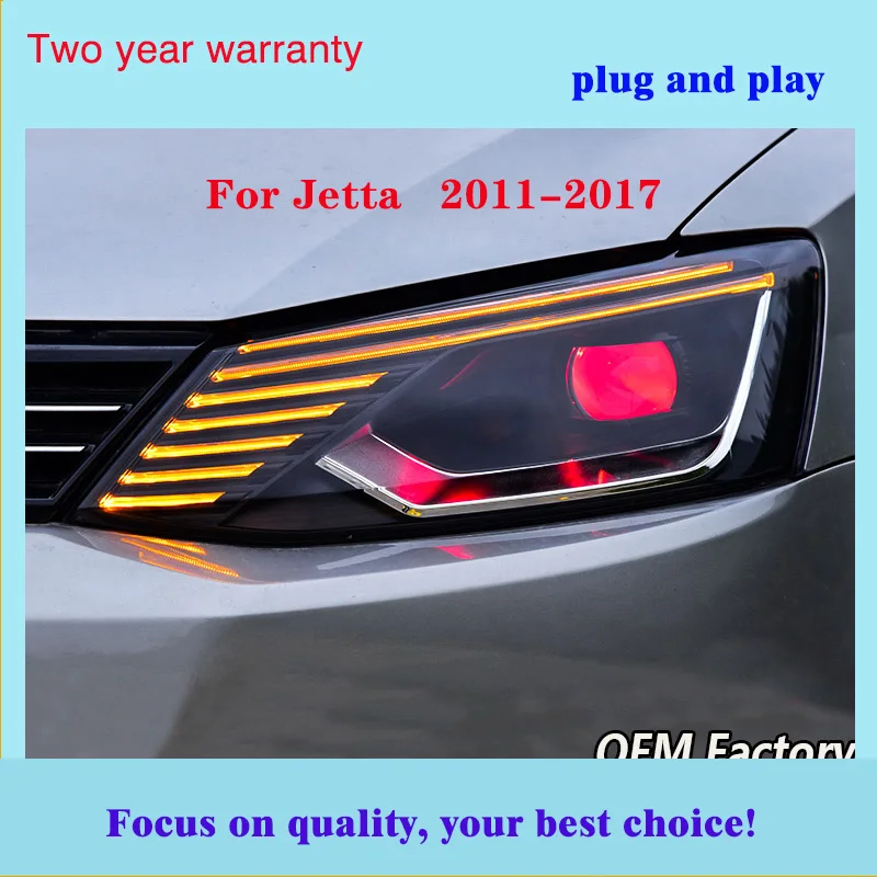 Автомобильный Стайлинг головной светильник для VW JETTA MK6 2011 2012- светодиодные фары головного света Audi Стиль Bi-Xenon объектив HID автомобильный