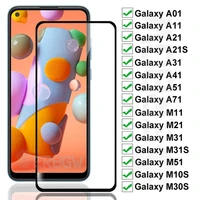 100D Schutz Glas Für Samsung Galaxy A01 A11 A21 A31 A41 A51 A71 Screen Protector M11 M21 M31 M51 M10S m30S Glas Film Fall