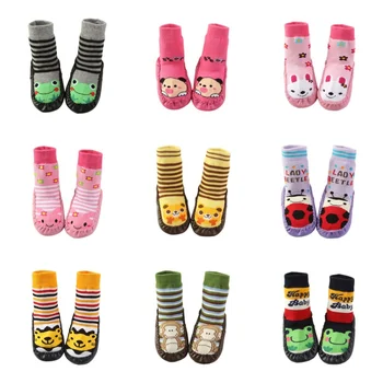 

Autumn Winter Toddler Floor Socks Shoe Baby Socks With Rubber Soles Infant Animal Cute Newborn Sock Anti Slip Soft Sole Sock