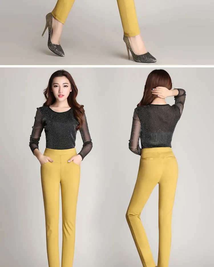 Летний auturm костюм брюки и капри женские pantalon femme хлопок с высокой талией внахлест офисные брюки-карандаш в стиле пэчворк женские брюки