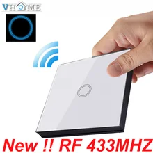 Vhome 86 настенная панель беспроводной дистанционный передатчик 1 2 3 канала Sticky RF TX Smart touch для дома гостиной спальни 433 МГц