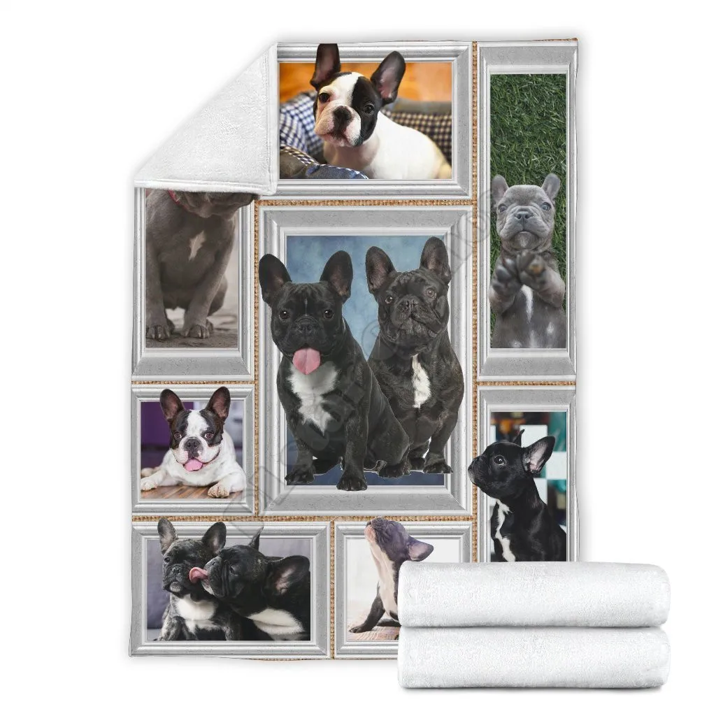 

Симпатичное Флисовое одеяло в виде французского бульдога, носимые одеяла с 3D принтом, Флисовое одеяло для взрослых и детей, одеяло из шерпы