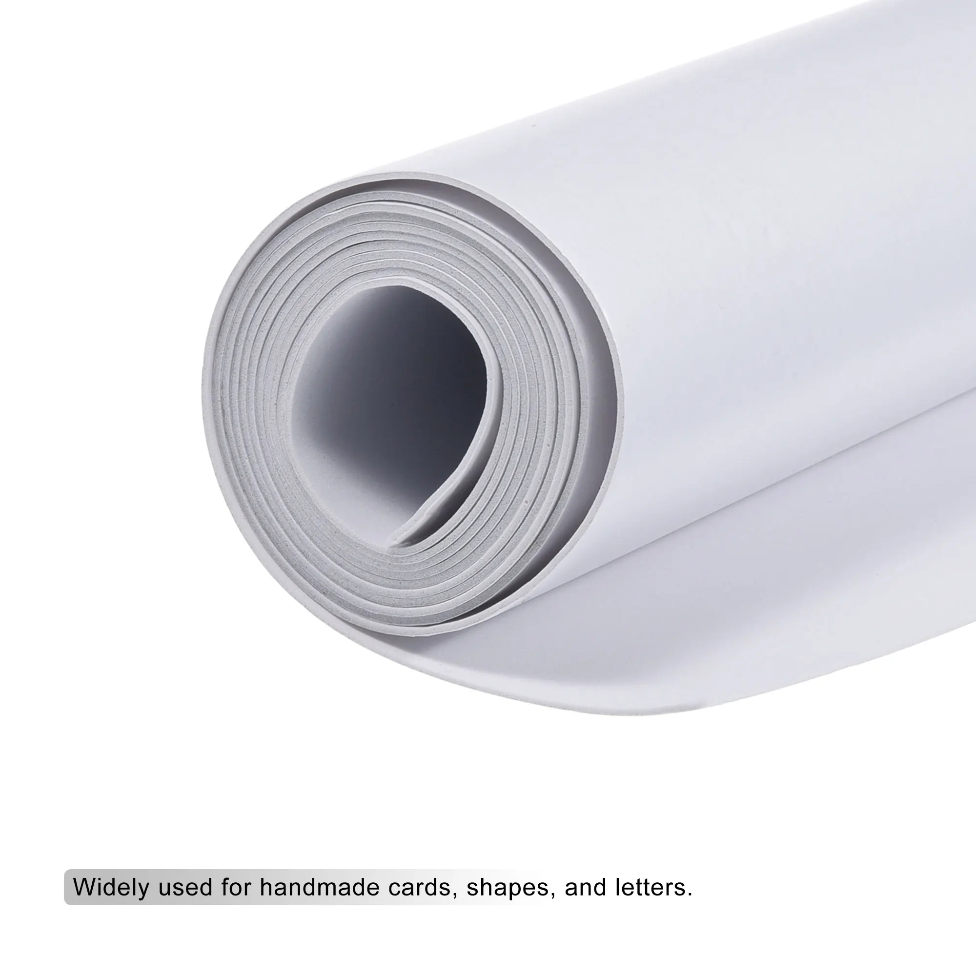 1mm Thick EVA Foam Sheets Roll Spone Foam Craft EVA Sheets White Self Adhesive Back DIY Handmade Making Material 6.56ft x11.8Inc