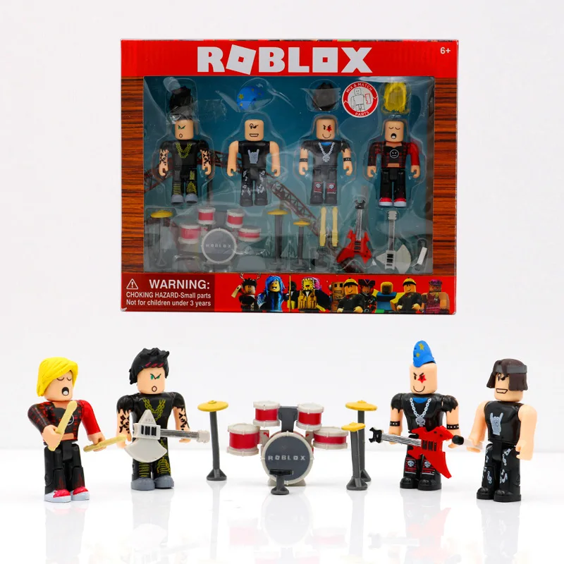 Roblox Blocs De Construction Poupee Monde Virtuel Punk Rock And Roll Poupee 4 Seulement Avec Accessoires Boite Anime Garage Kit Aliexpress - boite roblox